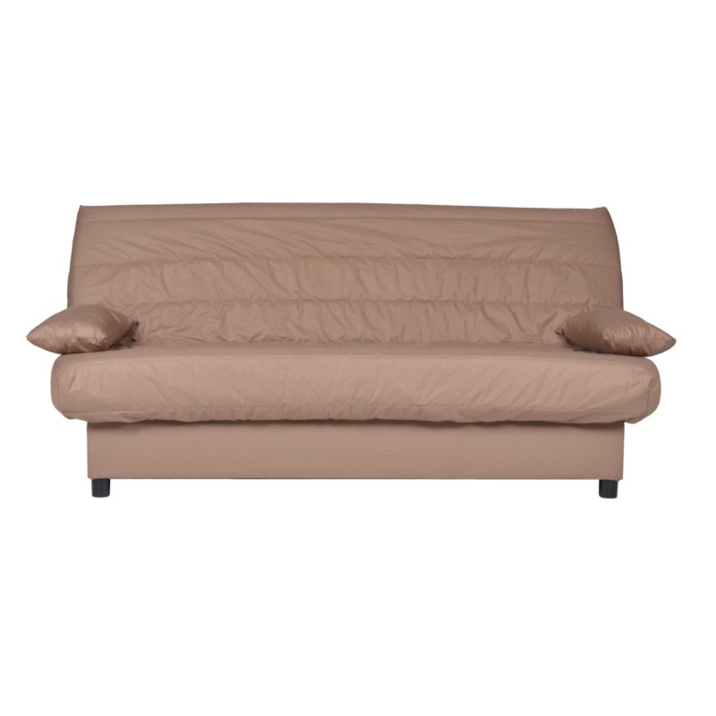 Καναπές-κρεβάτι "ECO" τριθέσιος υφασμάτινος σε χρώμα μπεζ 185x88x82