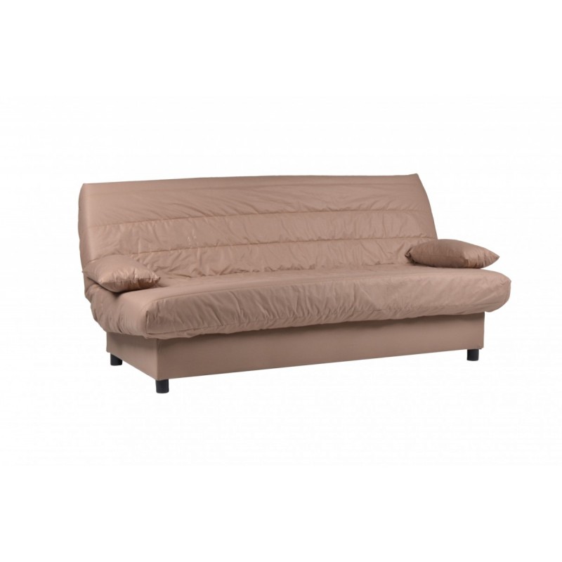 Καναπές-κρεβάτι "ECO" τριθέσιος υφασμάτινος σε χρώμα μπεζ 185x88x82