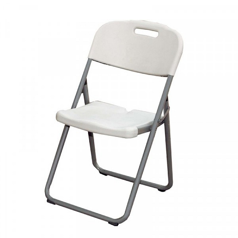 Καρέκλα πτυσσόμενη πολυπροπυλενίου σε λευκό χρώμα 40x44x110