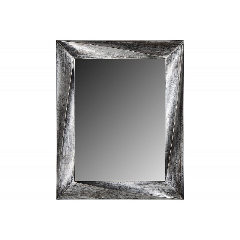 Ορθογώνιος πλαστικός καθρέπτης στο χρώμα του κασσίτερου 75x60