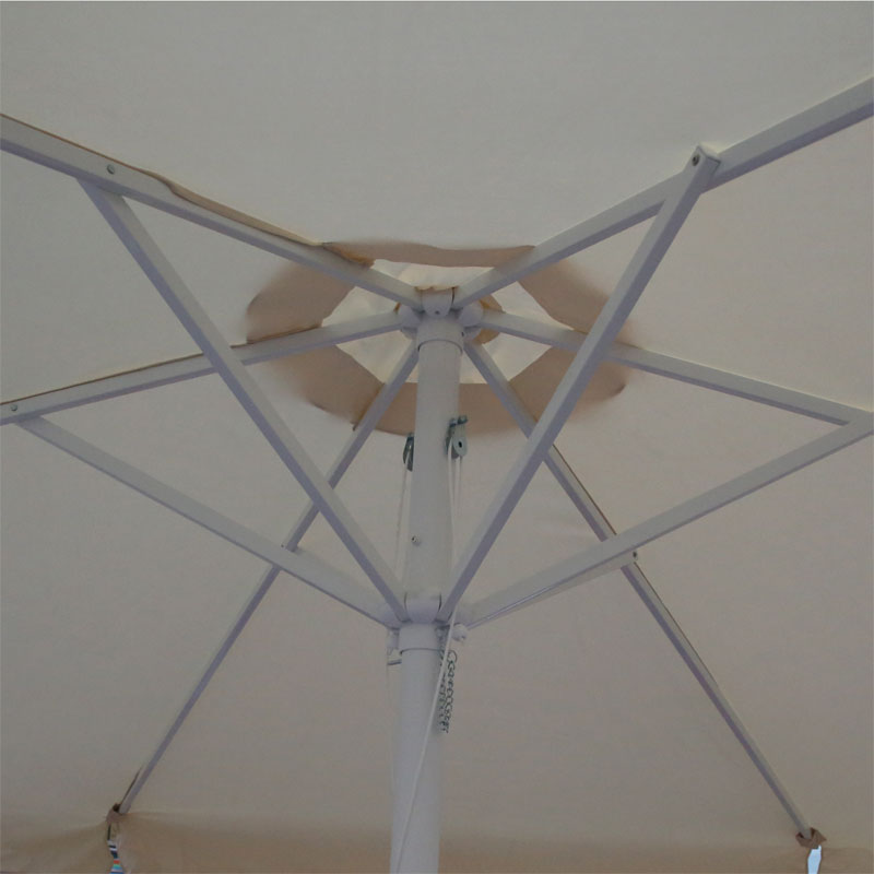 Ομπρέλα στρόγγυλη 3 μέτρα αλουμινίου με αδιάβροχο ύφασμα σε εκρού χρώμα