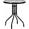 Τραπέζι μεταλλικό "LIMA-AL" σε χρώμα σκούρο καφέ 80x71