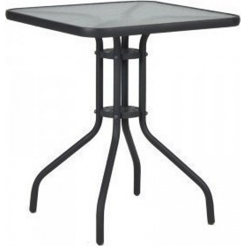 Τραπέζι αλουμινίου "PALMAS" σε χρώμα ανθρακί 70x70x71