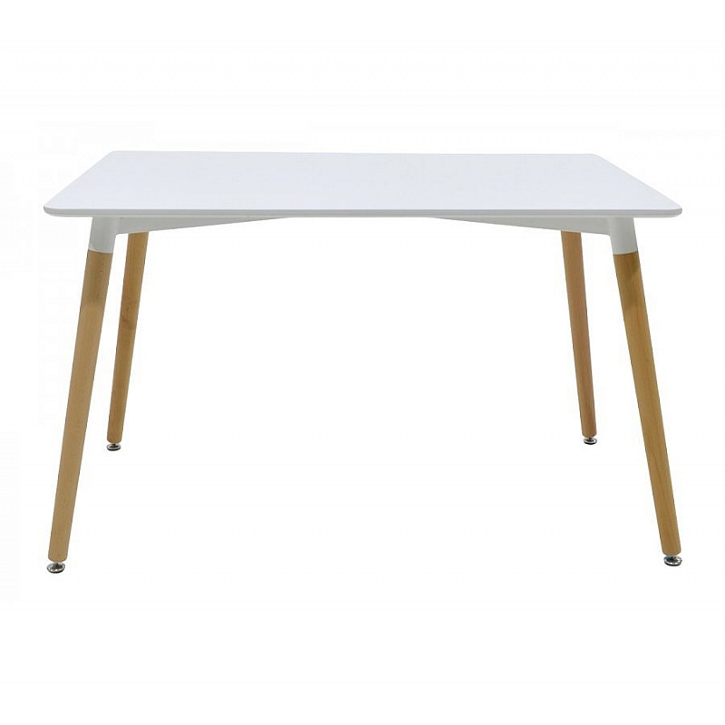 Τραπέζι "SNOW" επιφάνεια MDF σε χρώμα λευκό 120x80x75 Τραπέζι "SNOW" επιφάνεια MDF σε χρώμα λευκό 120x80x75