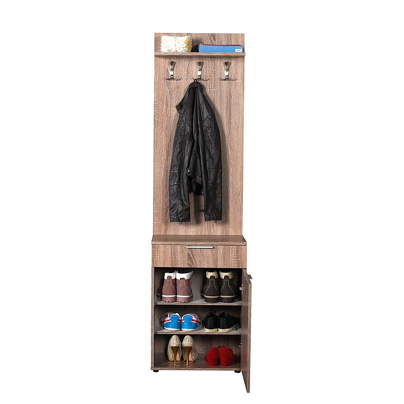 Έπιπλο εισόδου σε χρώμα latte 52x36x187 Έπιπλο εισόδου σε χρώμα latte 52x36x187