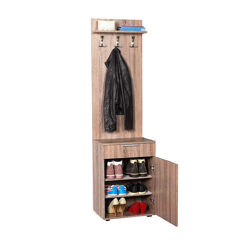 Έπιπλο εισόδου σε χρώμα latte 52x36x187 Έπιπλο εισόδου σε χρώμα latte 52x36x187