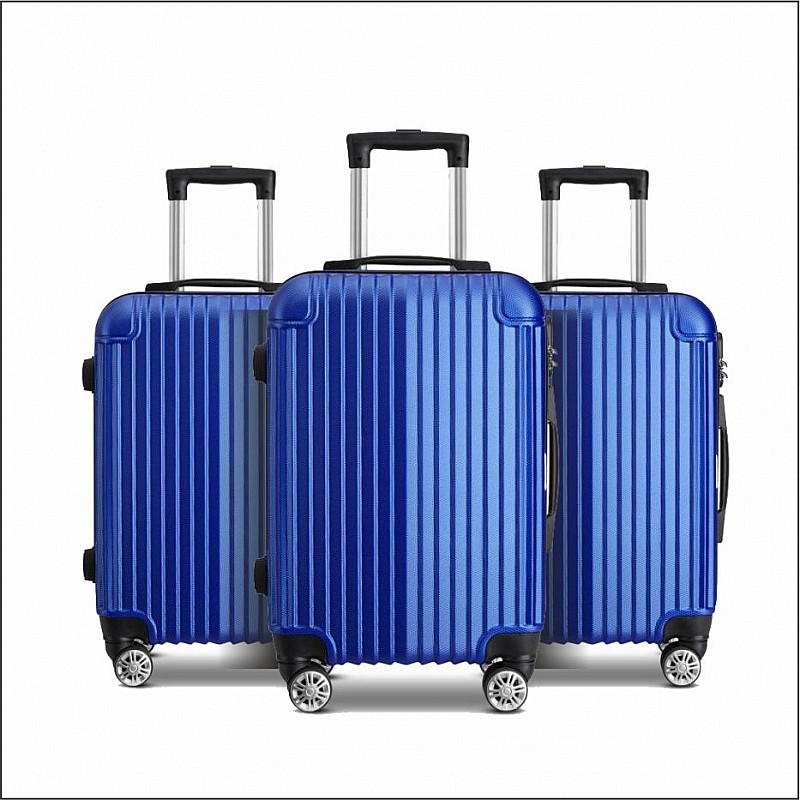 Σετ βαλίτσες 3τμχ τρόλλεϋ σε μπλε χρώμα