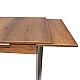 Τραπέζι "ROBY" ανοιγόμενο ορθογώνιο από MDF/μέταλλο σε χρώμα καρυδί 110x70x75