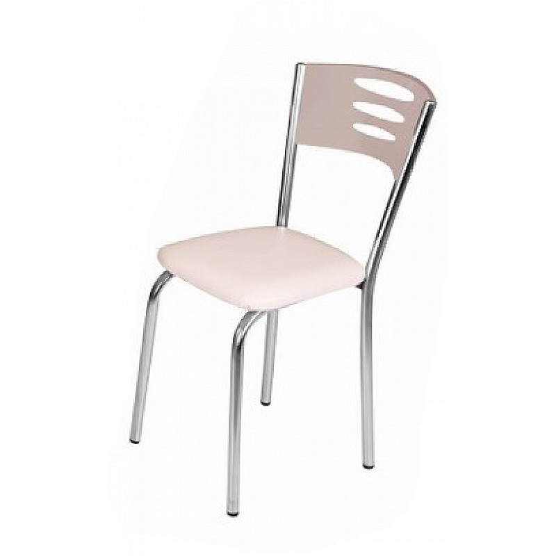 Καρέκλα "ROMINA" από MDF/μέταλλο  σε χρώμα σονόμα 39x39x88