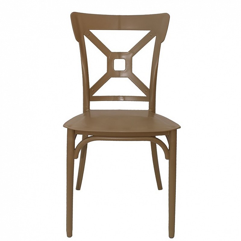 Καρέκλα "LOREN" από PP σε χρώμα καπουτσίνο 42x42x90