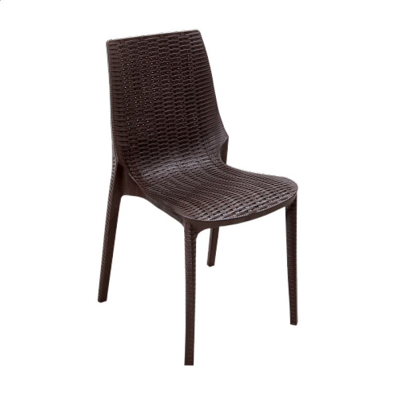 Καρέκλα "NIRVANA" από PP σε χρώμα σκούρο καφέ 44x50x88
