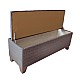 Υποπόδιο κρεβατιού με αποθηκευτικό χώρο από ύφασμα σε χρώμα καφέ 127x42x32