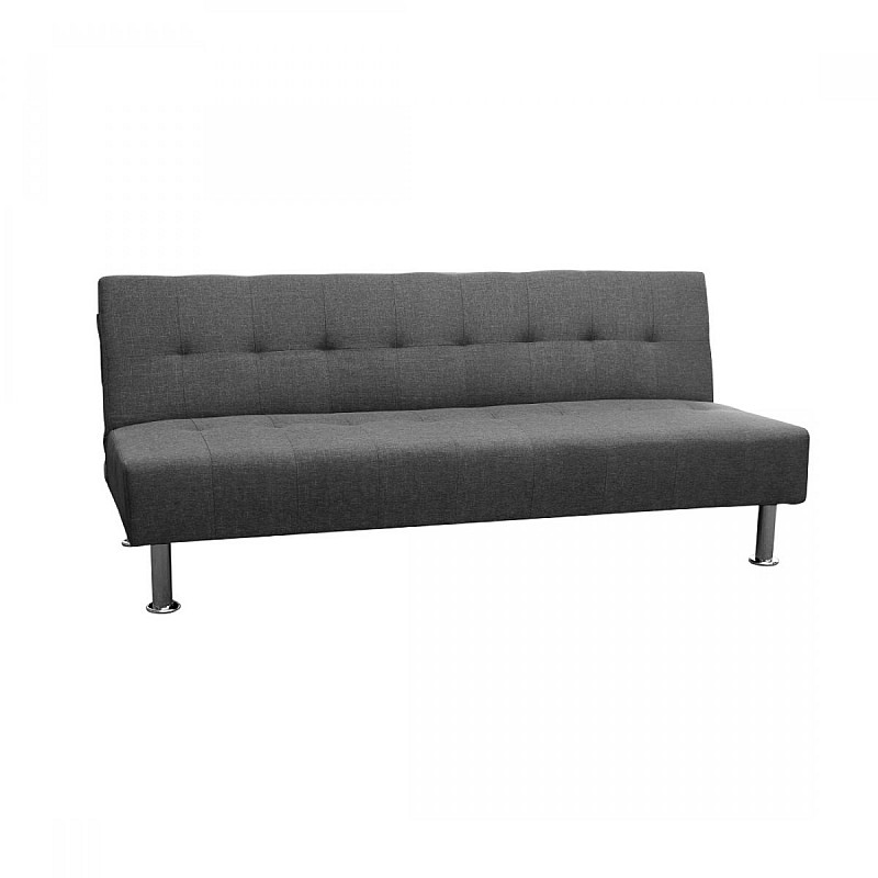 Καναπές-κρεβάτι "BRUNO" τριθέσιος από ύφασμα σε χρώμα γκρι 180x80x77