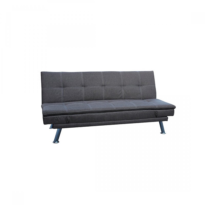 Καναπές-κρεβάτι "VALERIO" τριθέσιος υφασμάτινος σε χρώμα καφέ 185x84x87