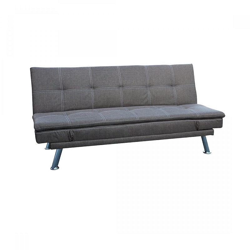 Καναπές-κρεβάτι "VALERIO" τριθέσιος υφασμάτινος σε χρώμα καφέ 185x84x87