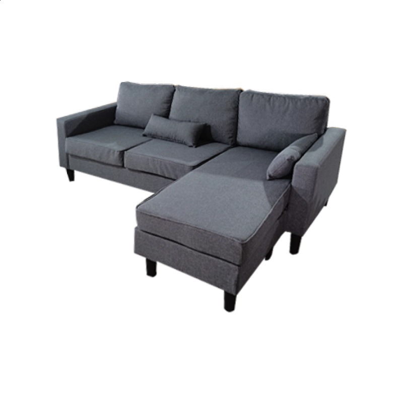 Καναπές γωνία αναστρέψιμος "ACAPULCO" υφασμάτινος σε χρώμα γκρι 192x135x85
