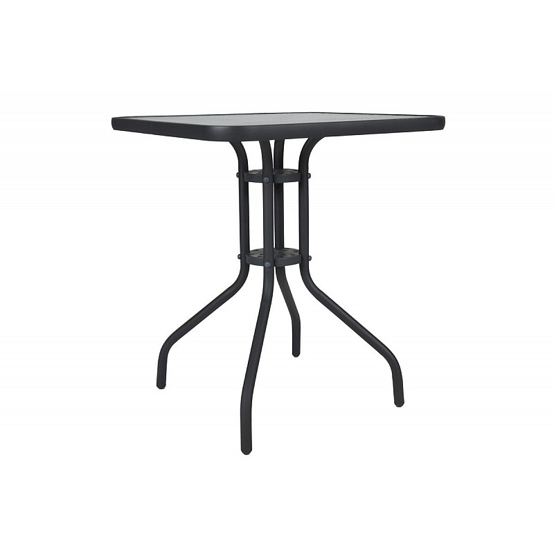 Τραπέζι "PALMAS NEW" μεταλλικό σε χρώμα ανθρακί 70x70x71