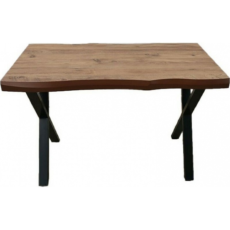 Τραπέζι "TEXAS" από mdf/μέταλλο σε χρώμα ακακίας 160x90x75