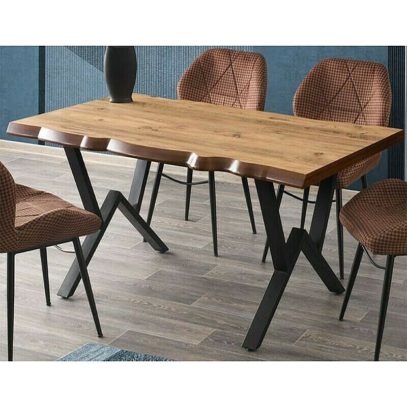 Τραπεζι "TEXAS" από mdf/μέταλλο σε χρώμα ακακίας 200x100x75 Τραπεζι "TEXAS" από mdf/μέταλλο σε χρώμα ακακίας 200x100x75