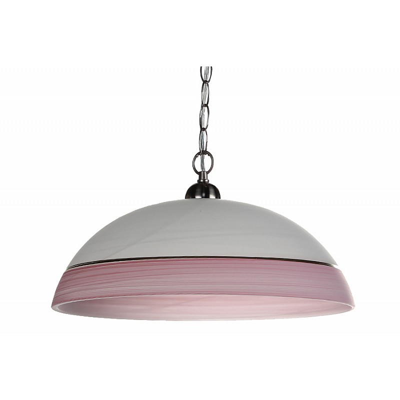 Μονόφωτο φωτιστικό οροφής σε χρώμα λευκό/ροζ Φ40 Ε27