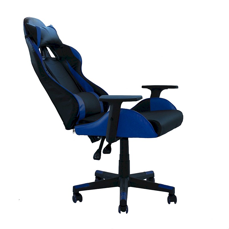 Καρέκλα γραφείου MASSA gaming klikareto απο pu χρώμα μαύρο-μπλε 70x71x123/133
