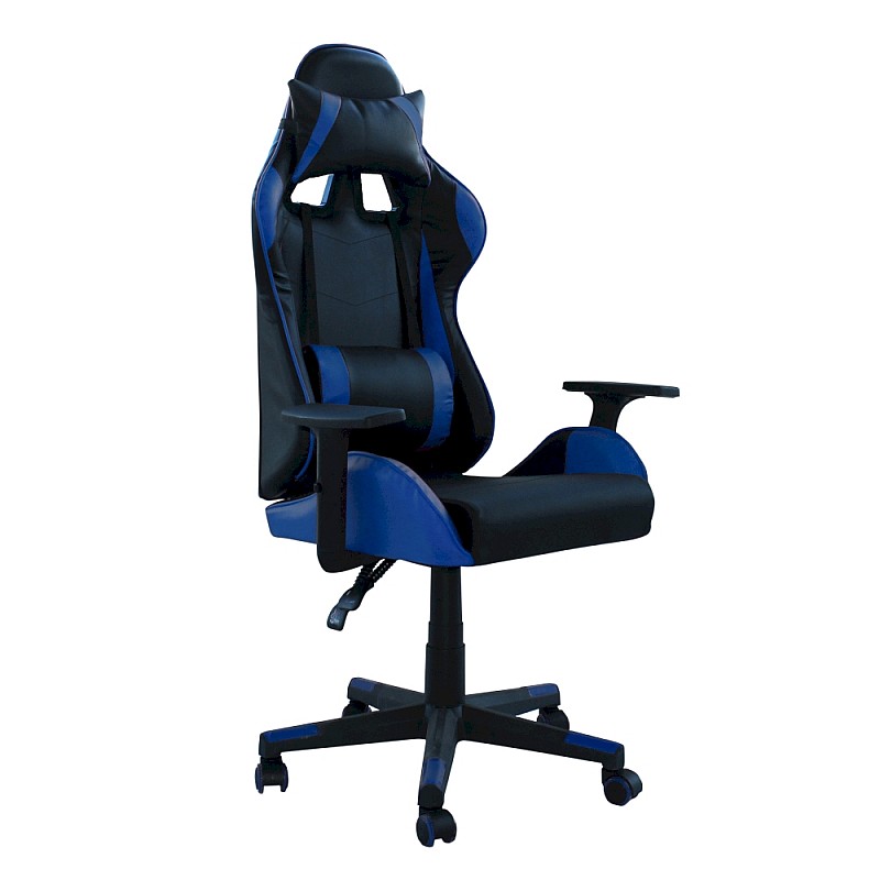 Καρέκλα γραφείου MASSA gaming klikareto απο pu χρώμα μαύρο-μπλε 70x71x123/133