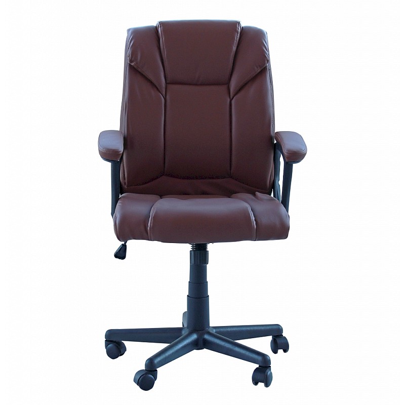 Καρέκλα γραφείου διευθυντή Roby klikareto με pu χρώμα καφε 62x69x102/110