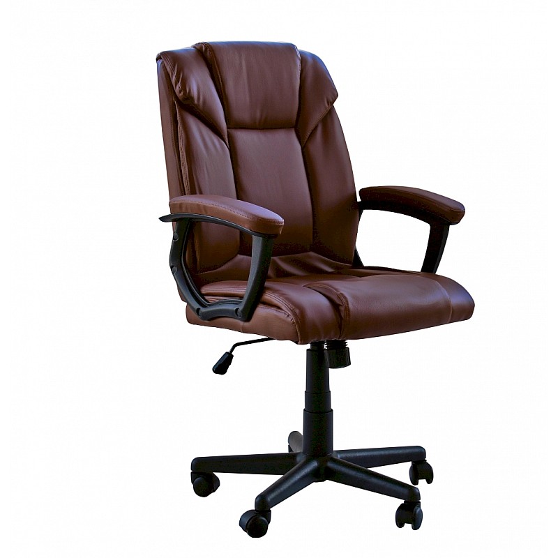 Καρέκλα γραφείου διευθυντή Roby klikareto με pu χρώμα καφε 62x69x102/110