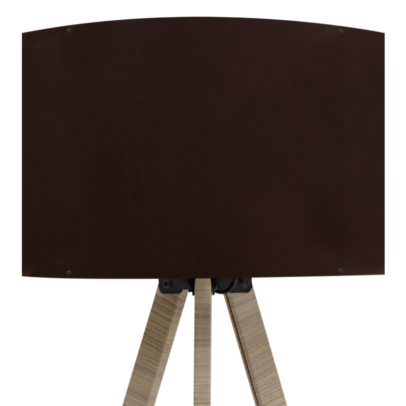 Φωτιστικό δαπέδου "CAPRICCIO" E27 από ξύλο-ύφασμα σε χρώμα σονόμα-καφέ Φ38x140