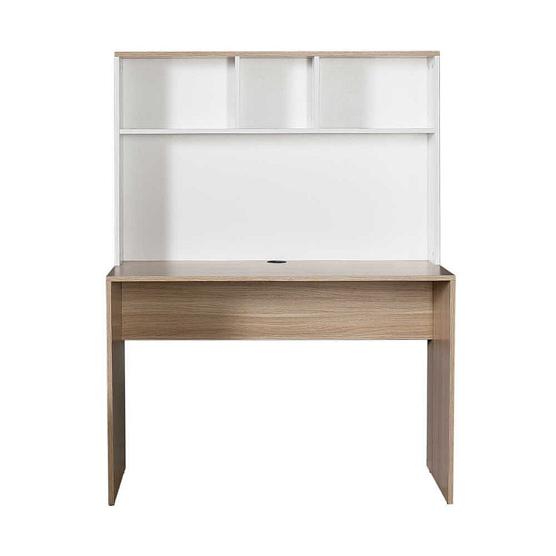 Γραφείο εργασίας σε χρώμα δρυς-λευκό 110x52x149