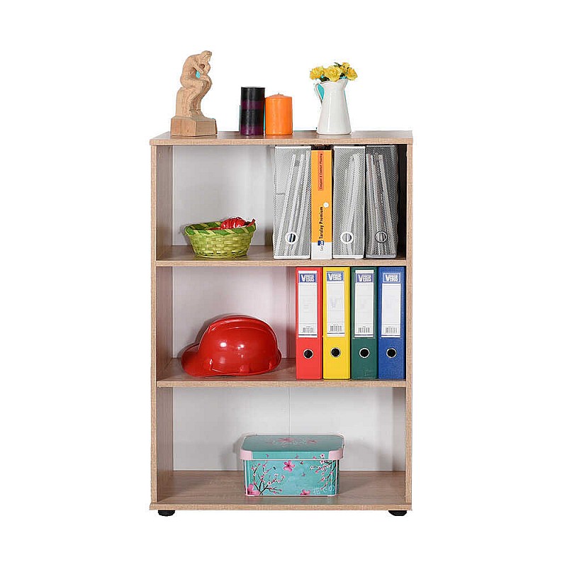 Βιβλιοθήκη με τρία ράφια σε χρώμα σονόμα 72x34x109 Βιβλιοθήκη με τρία ράφια σε χρώμα σονόμα 72x34x109