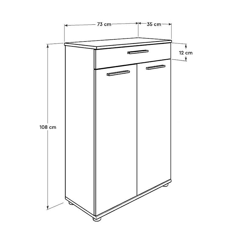 Επιπλο εισόδου-παπουτσοθήκη σε χρώμα latte 73x35x105