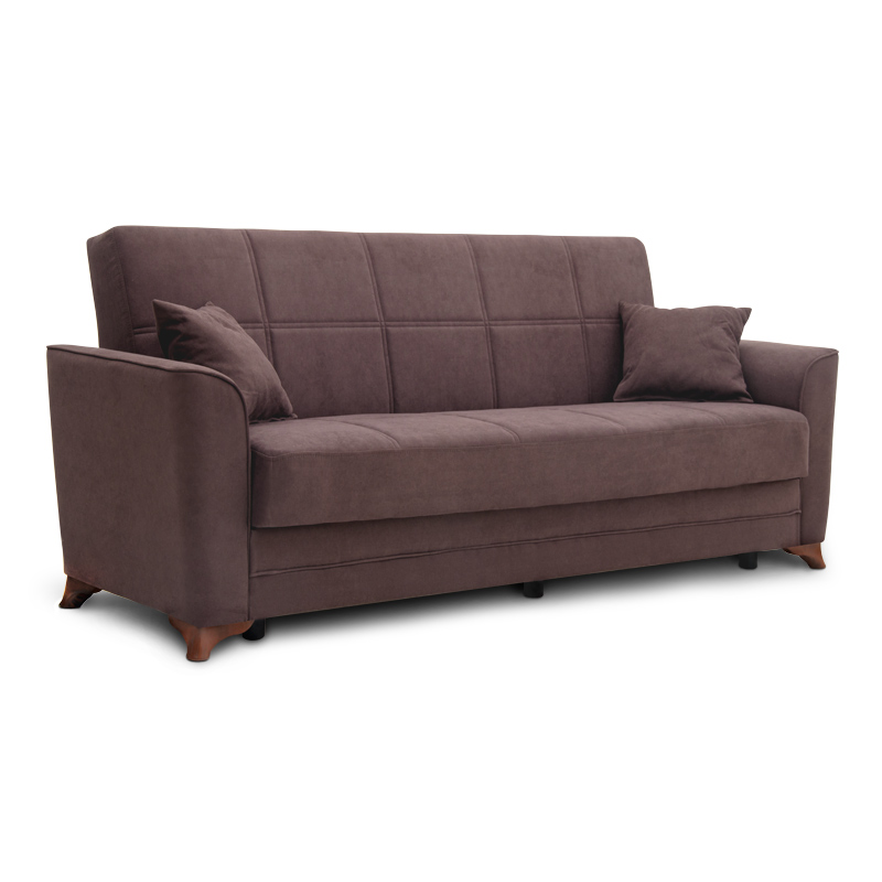 Καναπές κρεβάτι "DREAM" τριθέσιος σε χρώμα καφέ 233x85x90