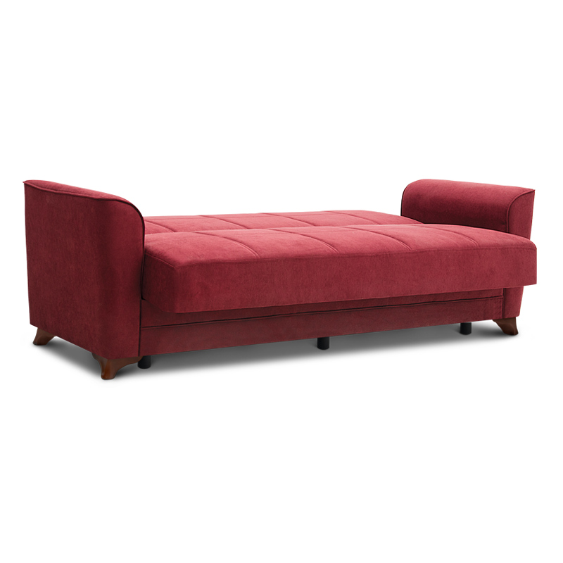 Καναπές κρεβάτι "DREAM" τριθέσιος υφασμάτινος σε χρώμα μπορντώ 233x85x90