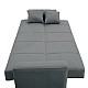 Καναπές-κρεβάτι τριθέσιος "DAISY" υφασμάτινος σε χρώμα γκρι 233x85x90