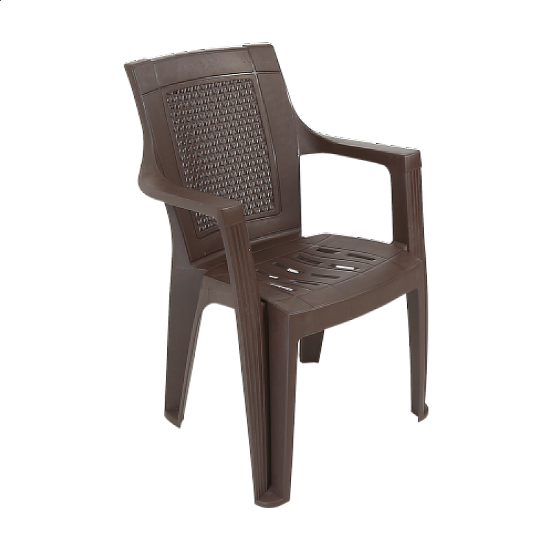 Πολυθρόνα "PADISAH ECO" πλαστική σε χρώμα καφε 56x47x90
