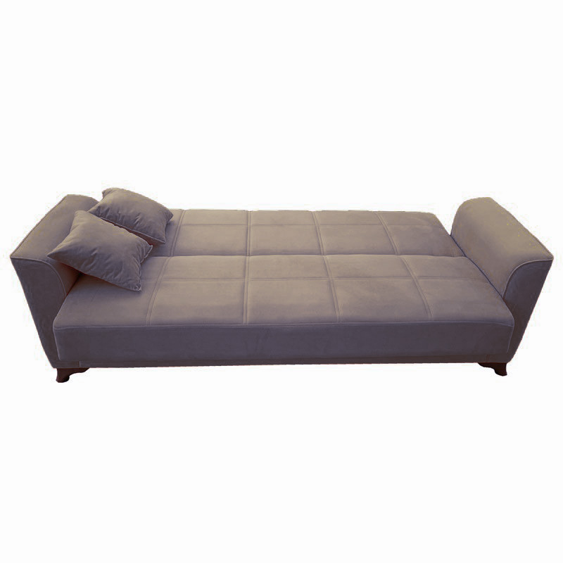 Καναπές διθέσιος κρεβάτι "DAISY" από βελούδο σε χρώμα γκρι/μπεζ 165x75x95