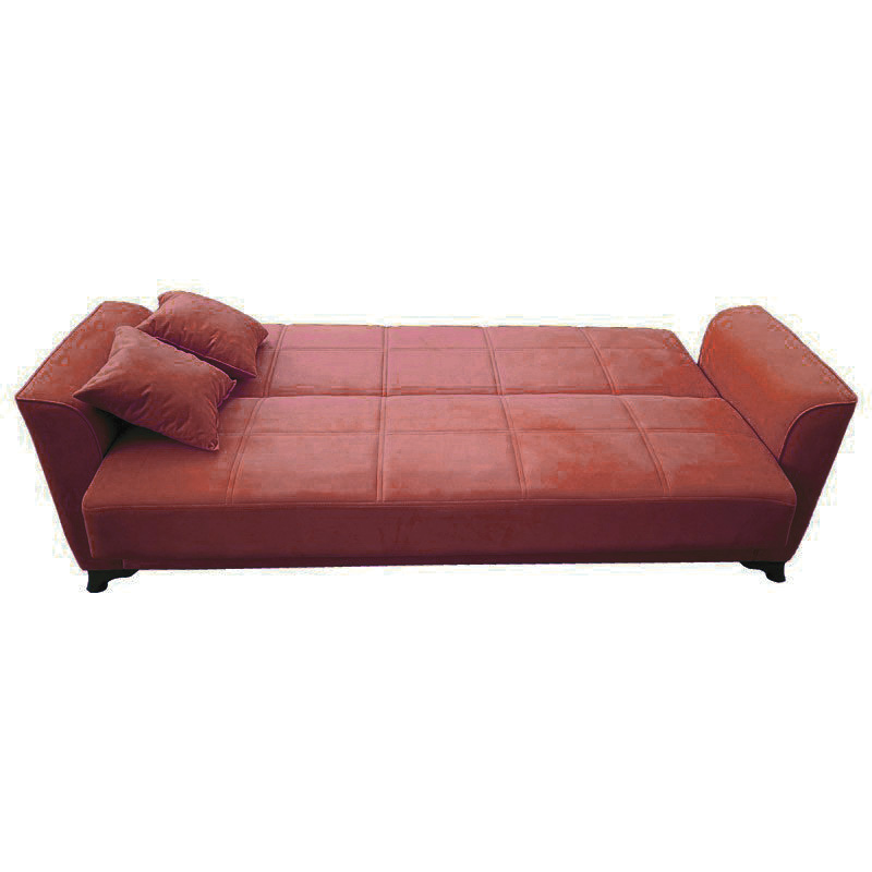 Καναπές διθέσιος κρεβάτι "DAISY" βελούδο σε χρώμα σάπιο μήλο 165x75x95