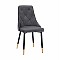 Καρέκλα "LOUVRE" από ύφασμα σε χρώμα γκρι 48x56x84