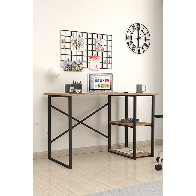 Γραφείο εργασίας "LONDON" με ράφια σε χρώμα sonoma 120x60x72 Γραφείο εργασίας "LONDON" με ράφια σε χρώμα sonoma 120x60x72