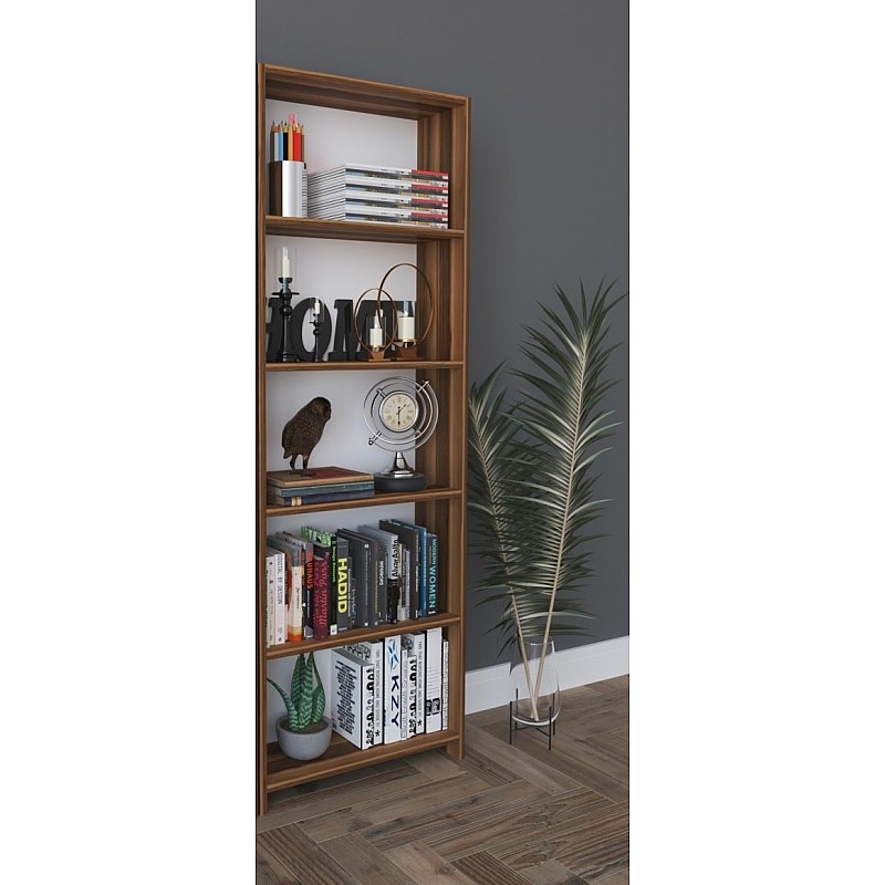 Ραφιέρα "MINIMAL" σε χρώμα σκούρο καρυδί 56x20x169