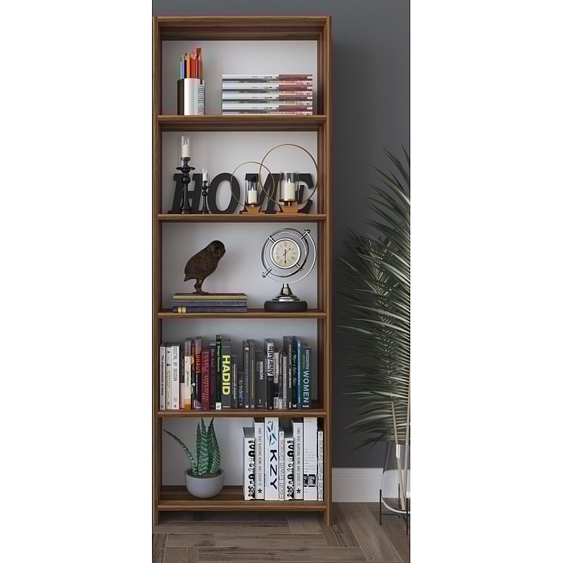 Ραφιέρα "MINIMAL" σε χρώμα σκούρο καρυδί 56x20x169