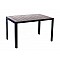 Τραπέζι κήπου "ANGELO" από ενισχυμένο αλουμίνιο/polywood σε χρώμα μαύρο/σκούρο καφέ 120x80x72