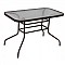 Τραπέζι "CARLOS" μεταλλικό σε καφε χρώμα 130x80x70