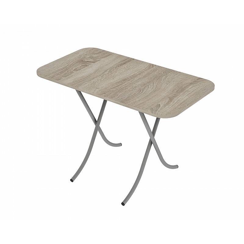Tραπέζι "MOUNTAIN TOP" πτυσσόμενο από mdf/μέταλλο σε χρώμα σονόμα 110x60x75