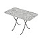 Tραπέζι "MOUNTAIN TOP" πτυσσόμενο από mdf/μέταλλο σε χρώμα λευκό μαρμάρου 120x70x75