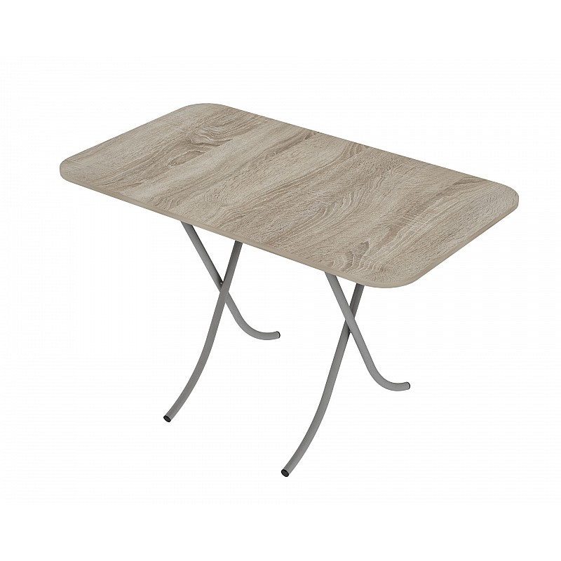 Tραπέζι "MOUNTAIN TOP" πτυσσόμενο από mdf/μέταλλο σε χρώμα σονόμα 120x70x75