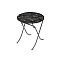 Τραπέζι στρόγγυλο "MOUNTAIN TOP" από mdf/μέταλλο σε χρώμα μαύρο μαρμάρου Φ70x75