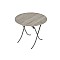 Τραπέζι στρόγγυλο "MOUNTAIN TOP" από mdf/μέταλλο σε χρώμα σονόμα Φ90x75
