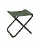 Σκαμπό camping πτυσσόμενο από μέταλλο/ύφασμα σε μαύρο/κυπαρισσί χρώμα 40x40x35